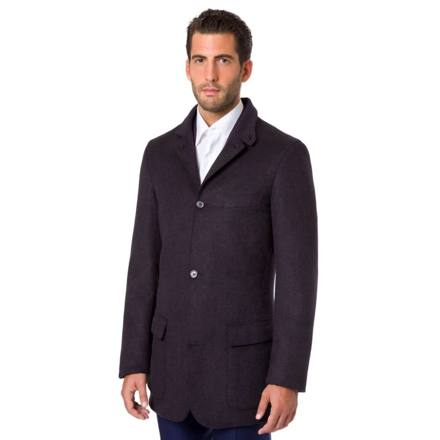 Stefano Ricci Men's Luxury Cashmere Top Coat for Winter – Premium Soft Warm Overcoat