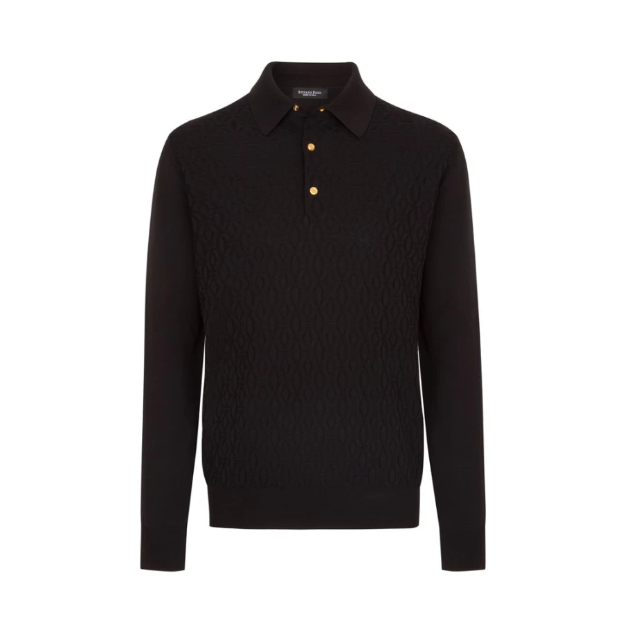 Stefano Ricci Men's Premium Three-Button Polo Shirt – Classic Fit Luxury Cotton Top