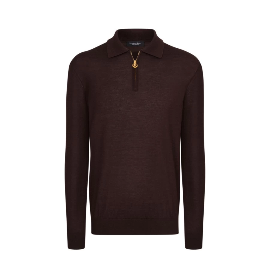 Stefano Ricci Men's Premium Zip Polo Shirt – Luxury Casual Style