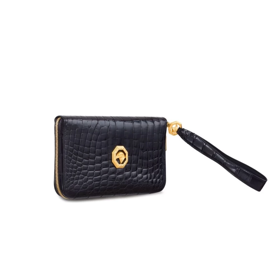 "Stefano Ricci Luxury Handmade Crocodile Leather Travel Wallet for Men"