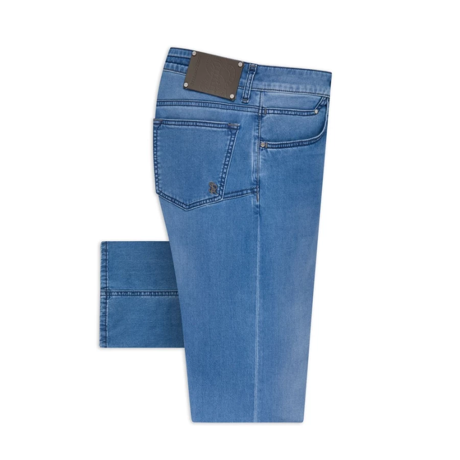 "Stefano Ricci Men's Premium Tapered Fit Jeans – Slim Narrow Leg Denim Pants"