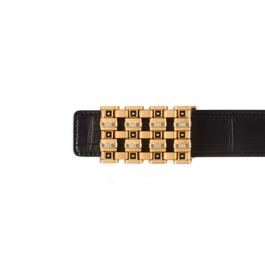 Stefano Ricci Luxury Matted Crocodile Leather Belt in Elegant N999 Brown