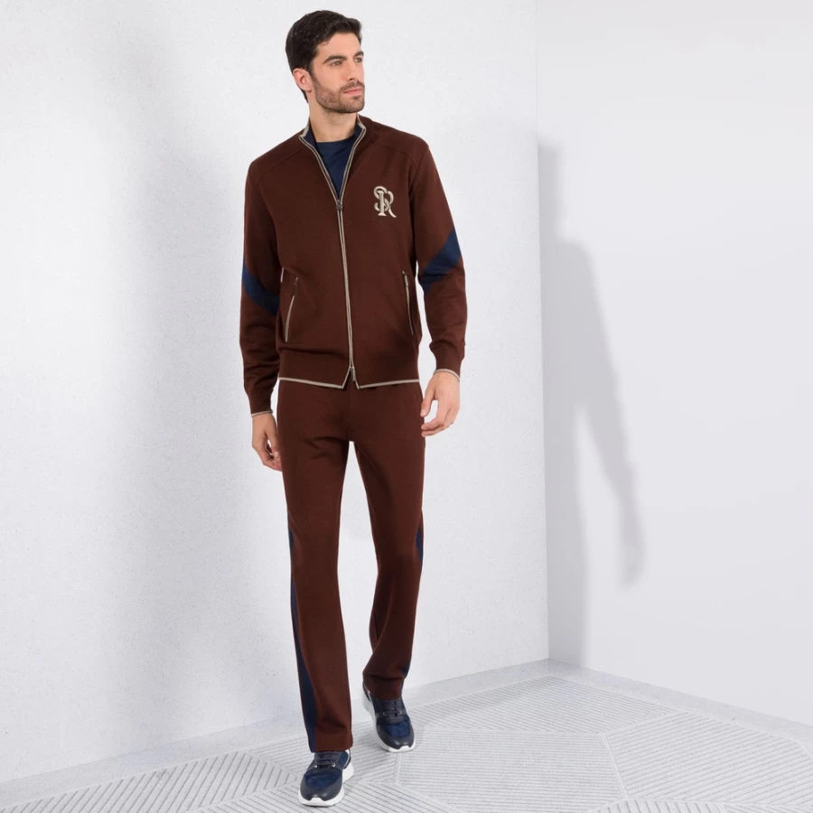 "Stefano Ricci Men's Luxury Jogging Suit Blouson – Premium Tracksuit for Men"