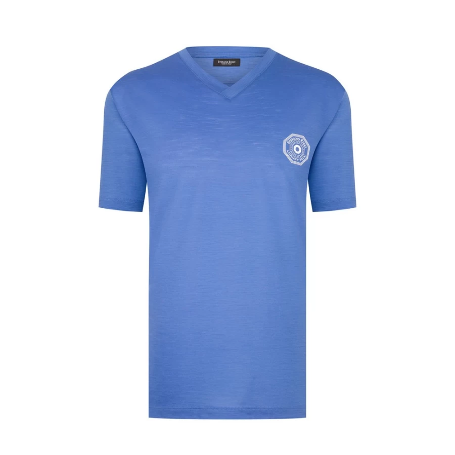 Stefano Ricci Men's B008 V-Neck Luxury T-Shirt for Premium Comfort & Style