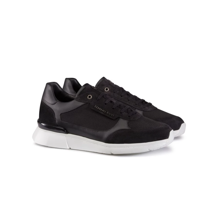 Stefano Ricci Luxury Suede & Calfskin Leather Men's Sneakers – Premium Italian Designer Shoes