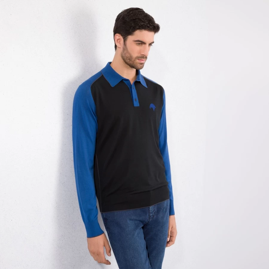 Stefano Ricci Men's Premium Three-Button Polo Shirt – Classic Fit Luxury Cotton Top