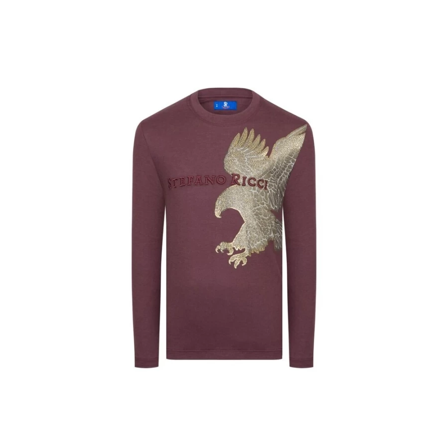 Stefano Ricci Junior Long Sleeve Cotton T-Shirt for Boys Luxury Comfort Fit