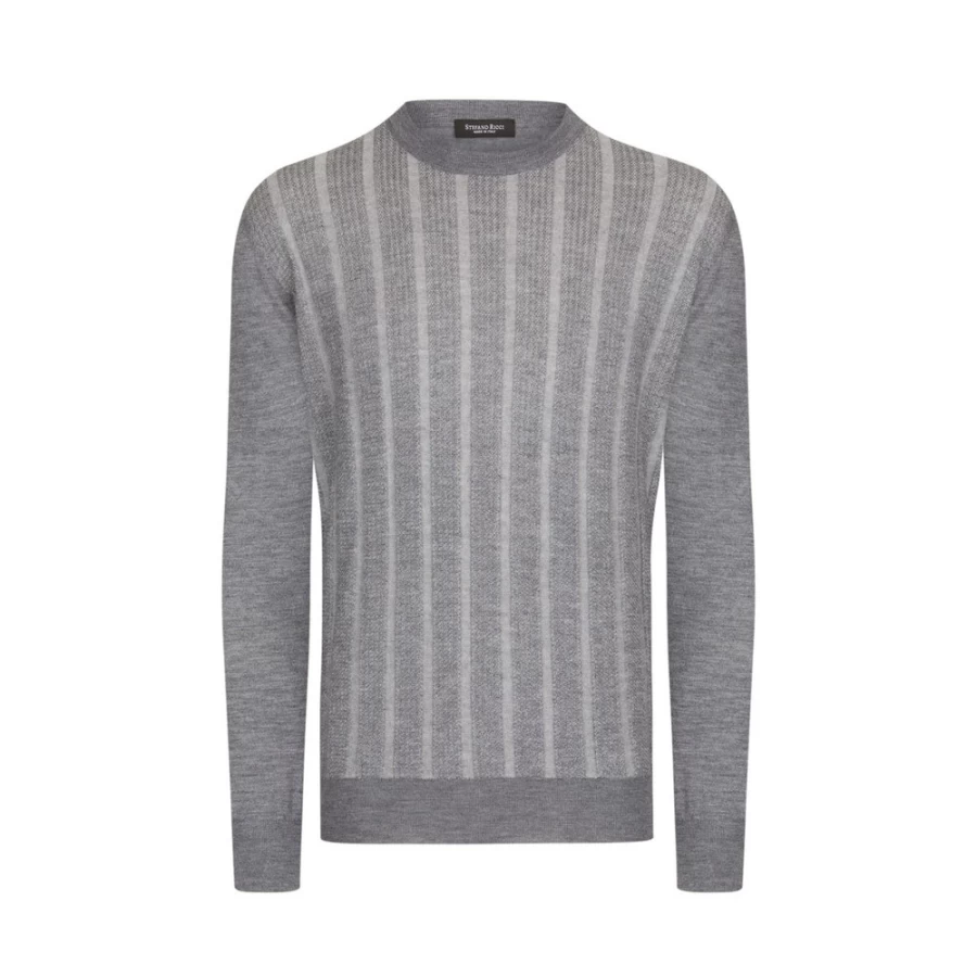 Stefano Ricci Men's Luxury Crewneck Sweater Premium Cotton Knitwear