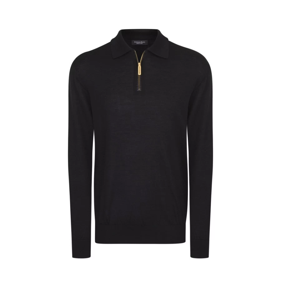 Stefano Ricci Men's Luxury Cashmere Silk Blend Zip Polo Shirt in Elegant Color F23303_2131