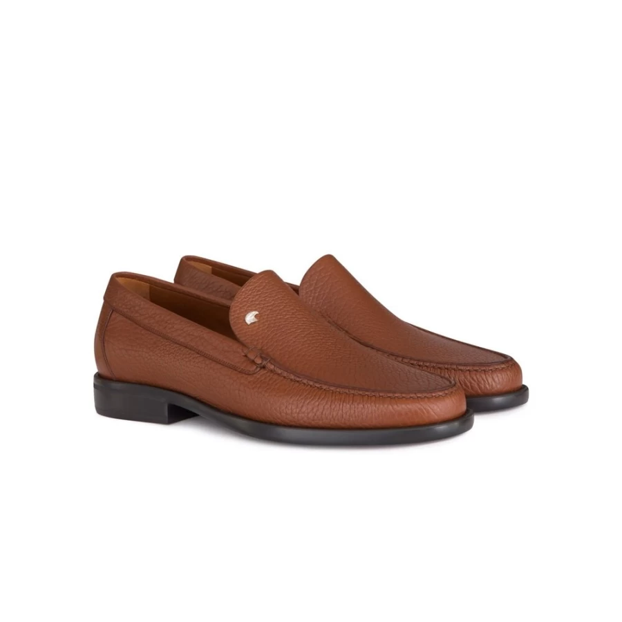 Stefano Ricci Men's Luxe Calfskin Leather Loafers - Premium Italian Designer Slip-On Shoes
