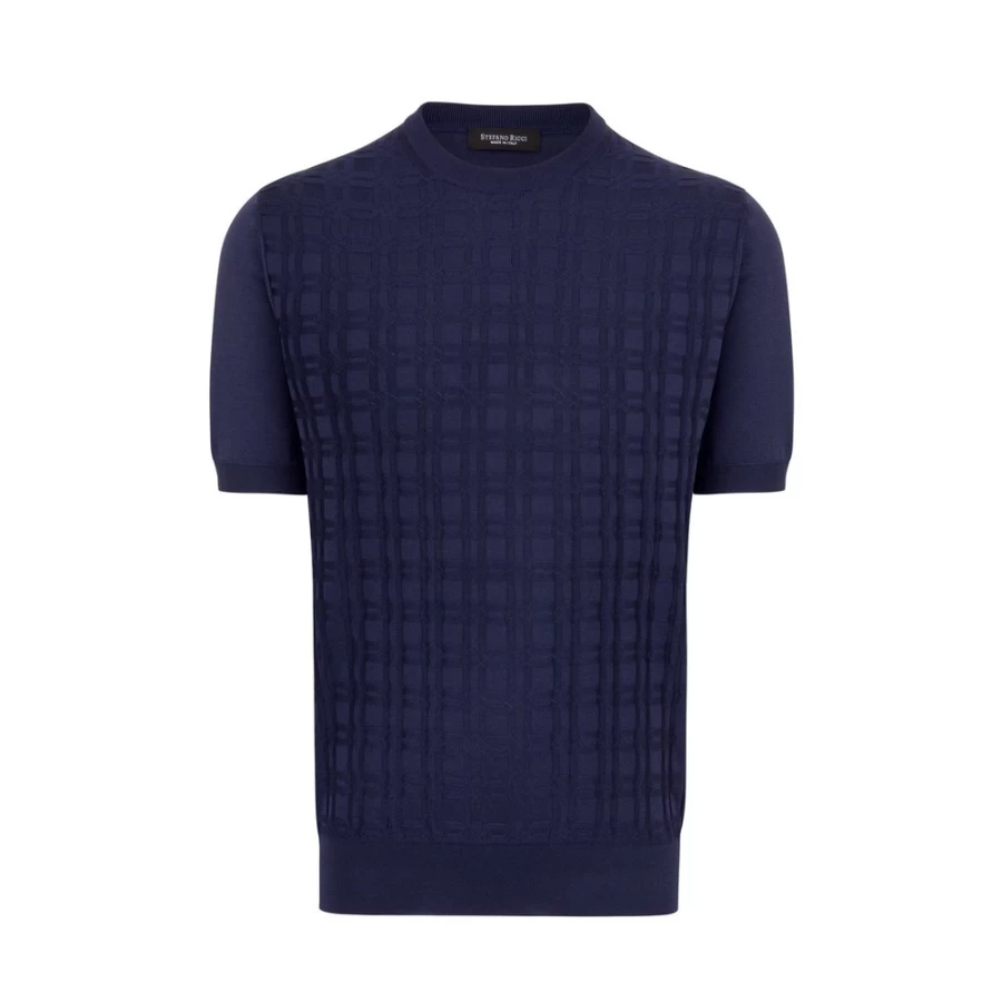 Stefano Ricci Men's Luxury Crewneck Sweater - Premium Cotton Knitwear for Elegant Casual Wear
