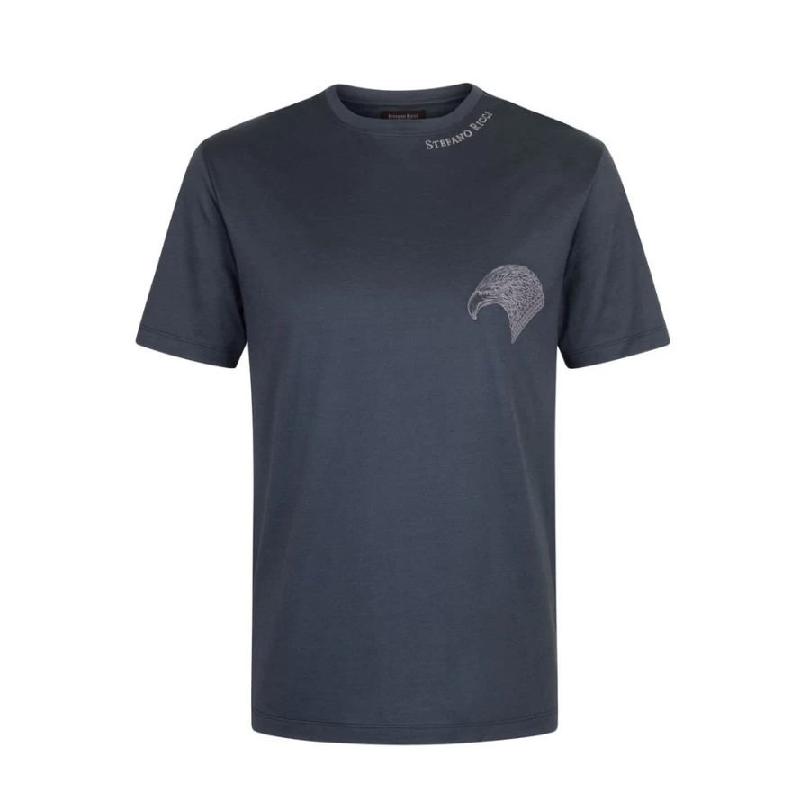 Stefano Ricci Men's G010 Crewneck T-Shirt - Premium Cotton Classic Fit