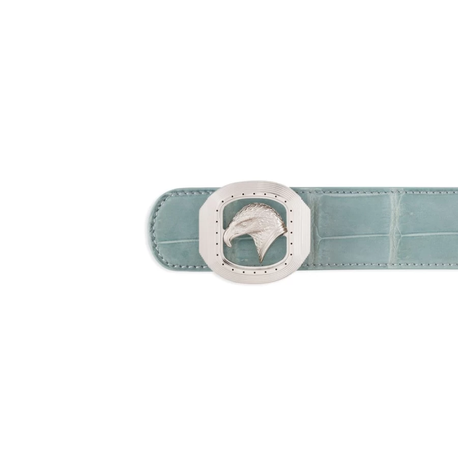"Stefano Ricci Genuine Crocodile Leather Handmade Belt for Men – Premium Nubuck Finish"