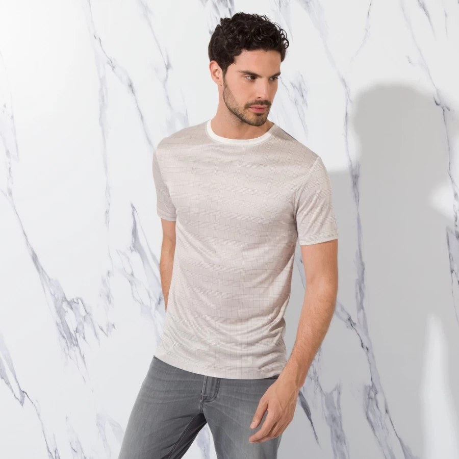 Stefano Ricci Men's Luxury Silk Crewneck T-Shirt
