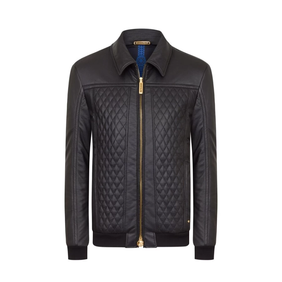 "Stefano Ricci Men's Deerskin Blouson Jacket – Premium Leather Outerwear"