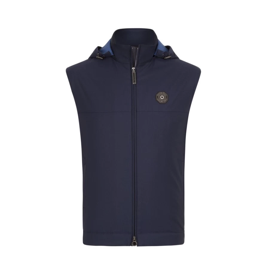 "Stefano Ricci Men's Luxury Hooded Gilet – Premium Quilted Vest for Style & Warmth"