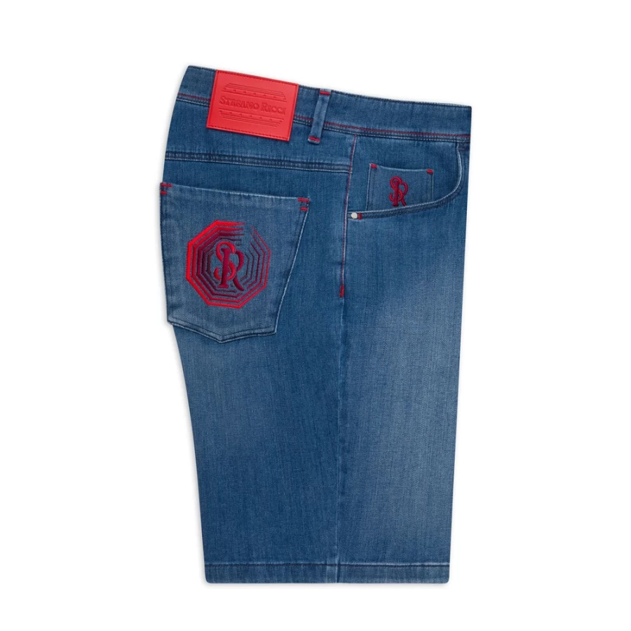 "Stefano Ricci Men's Premium Denim Shorts | High-Quality Designer Jeans Shorts for Men"
