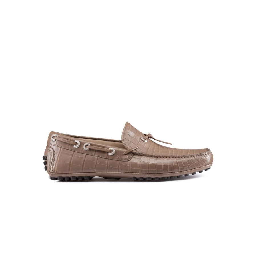 Stefano Ricci M023 Matte Crocodile Leather Luxury Driving Shoes for Men