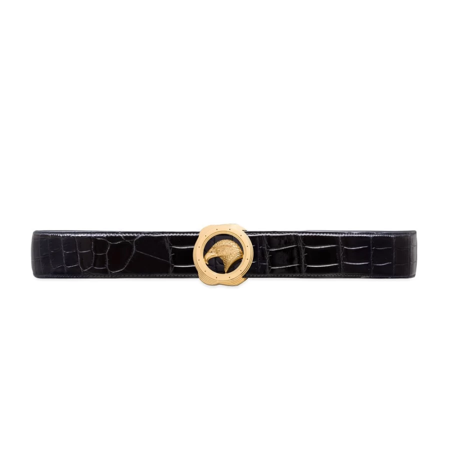 Stefano Ricci Luxury Polished Crocodile Skin Belt in N999 Brown - Premium Men's Accessory