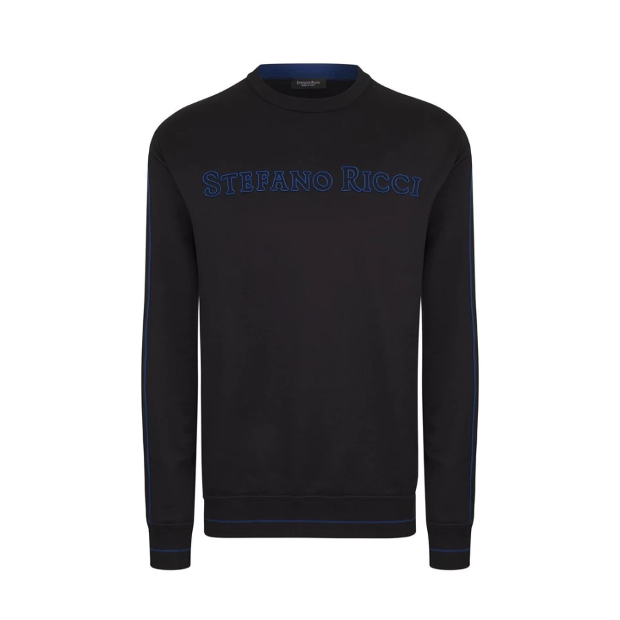 Stefano Ricci Men's Luxury Crewneck Sweatshirt - Premium Cotton Blend Sweater for Men