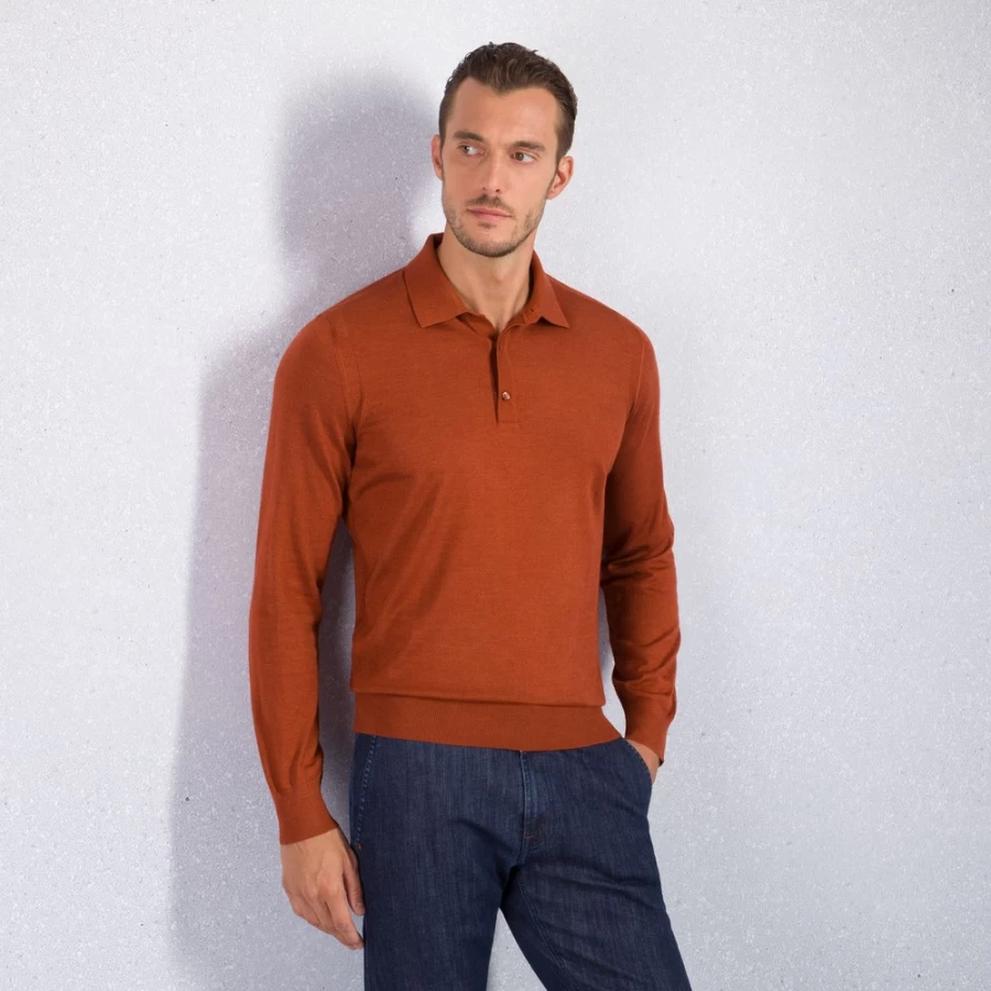 Stefano Ricci Men's Knit Three-Button Polo Shirt in F22302_803 Color