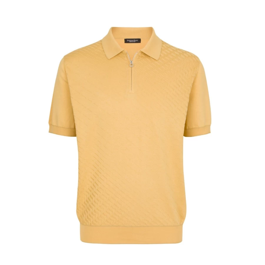 Stefano Ricci Men's Premium Zip Polo Shirt – Luxury Italian Fashion