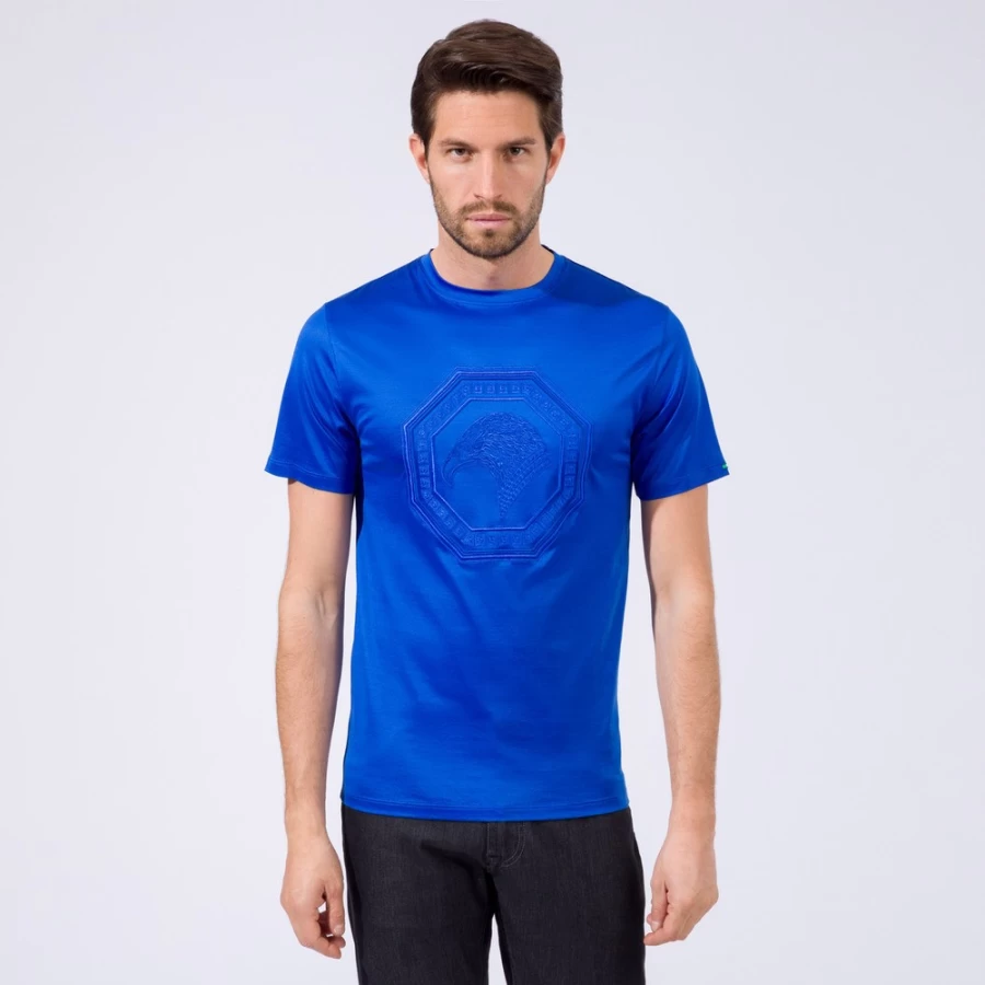 Stefano Ricci Men's Luxury Crewneck T-Shirt Premium Cotton Classic Fit