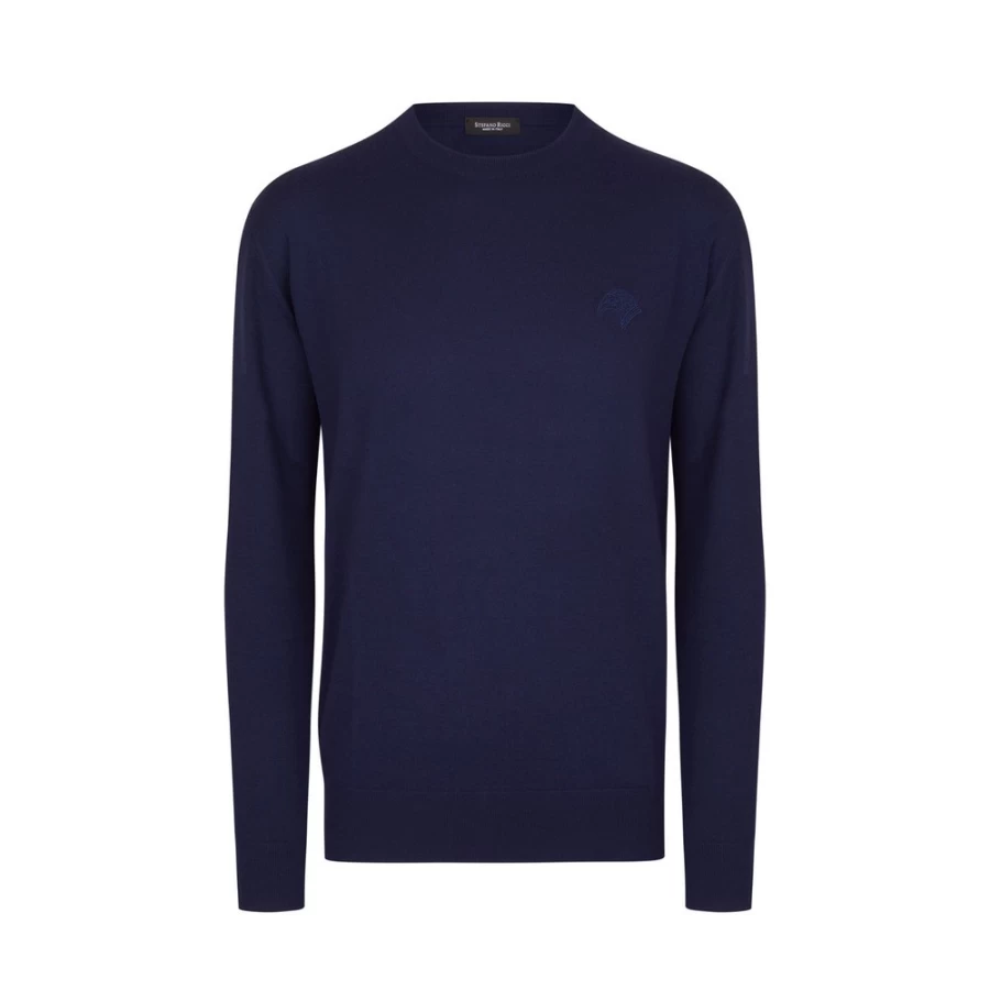 Stefano Ricci Men's Luxury Crewneck Sweater in Elegant Burgundy (F20445_188)
