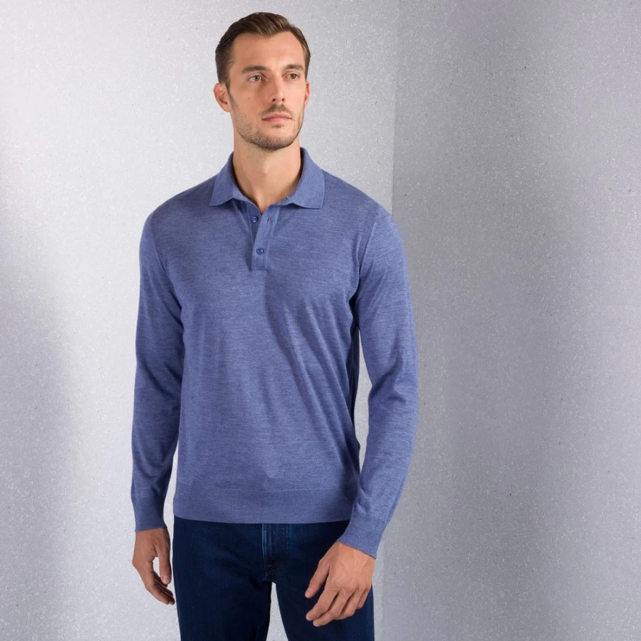 Stefano Ricci Men's Knit Three-Button Polo Shirt in F22302_1150 Color