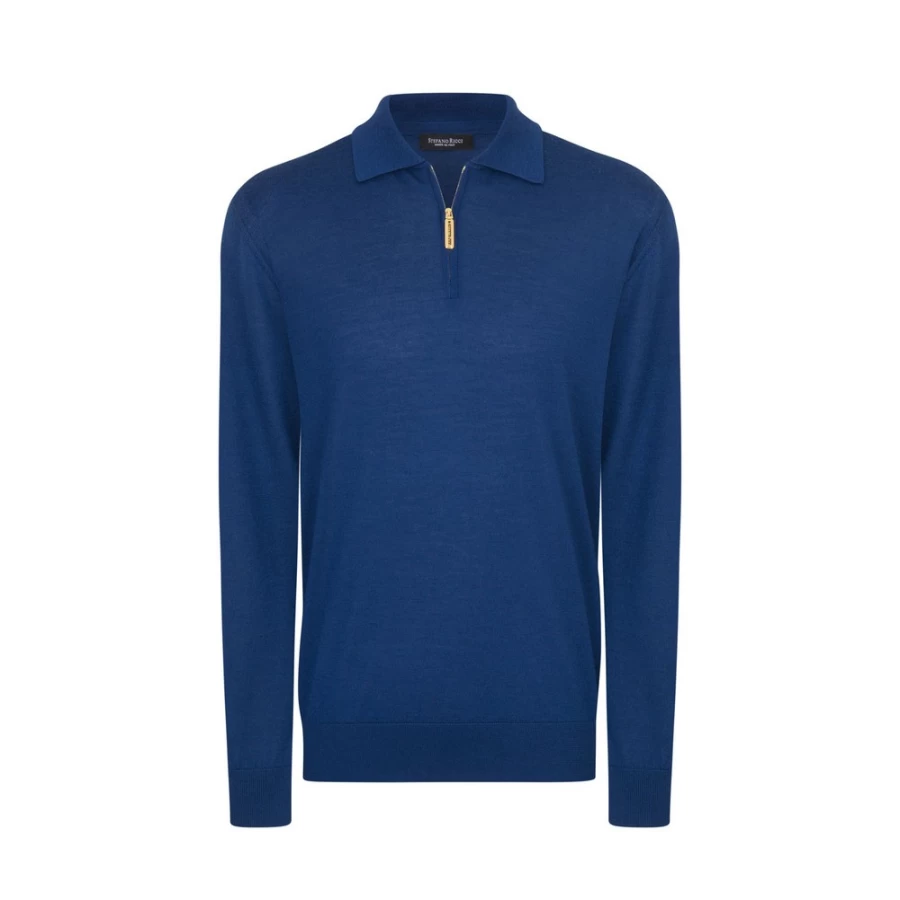 Stefano Ricci Men's Cashmere Silk Blend Zip Polo Shirt in Color F23302_165