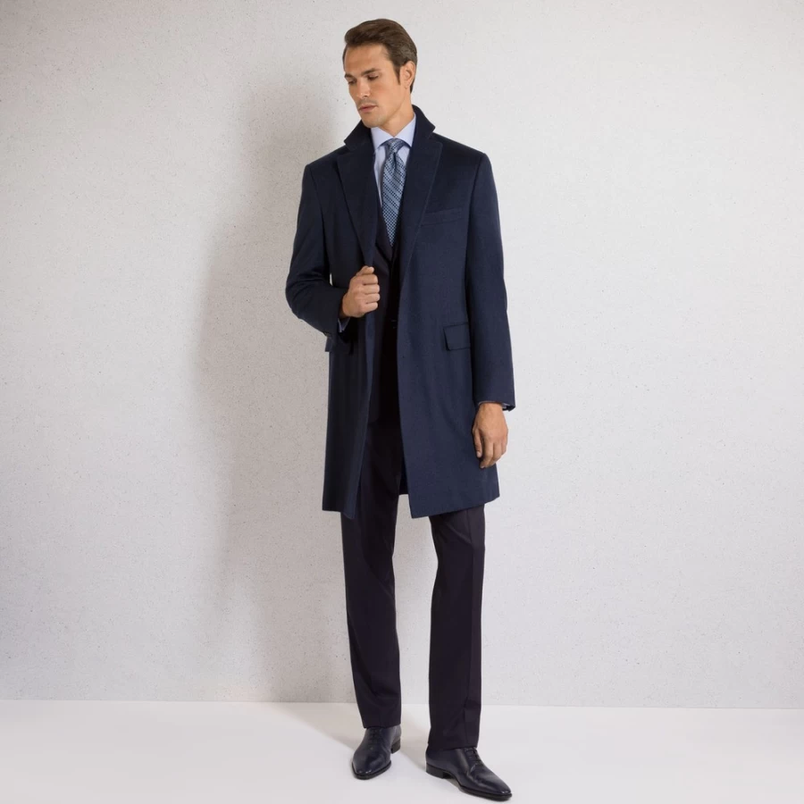 Stefano Ricci Men's Luxury Cashmere Coat - Premium Winter Overcoat for Gentlemen