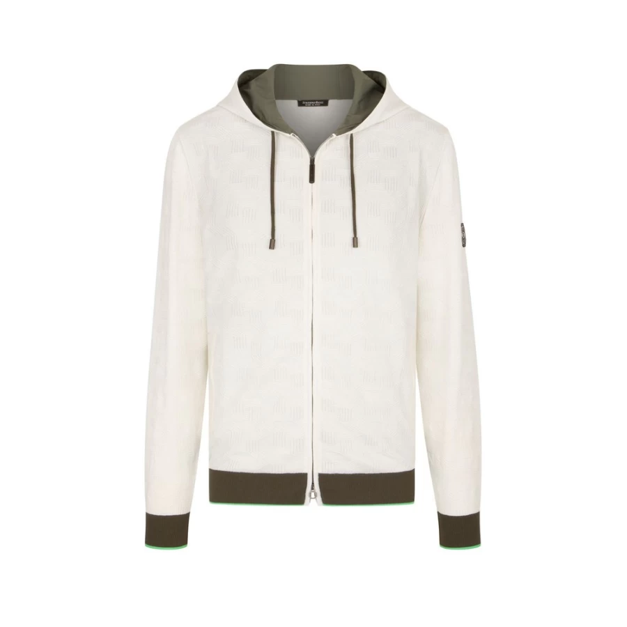 Stefano Ricci Men's Premium Hooded Zip-Up Sweatshirt for Luxury Casual Wear