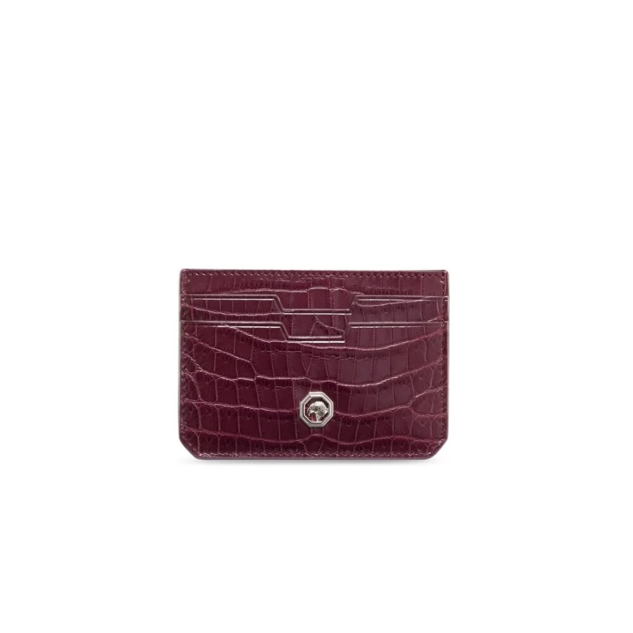 Stefano Ricci Luxury Crocodile Leather Card Holder in Elegant R015 Color
