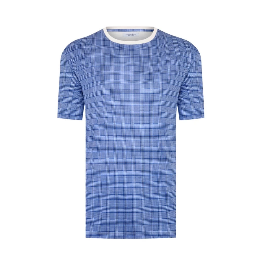 Stefano Ricci Men's Luxury Silk Crewneck T-Shirt in JS2300_002 Color