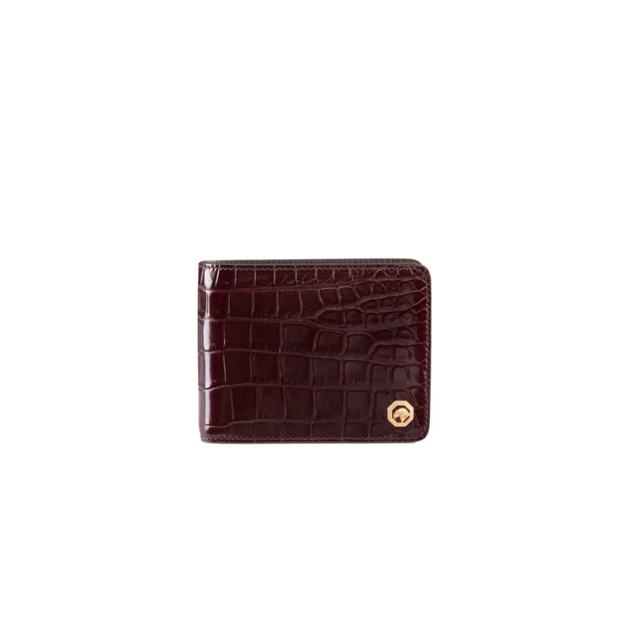 Stefano Ricci Diamante Crocodile Leather Bifold Wallet for Men Luxury Designer Billfold