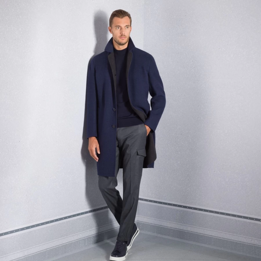 "Stefano Ricci Men's Deconstructed Coat in Classic Style | Premium Luxury Outerwear"