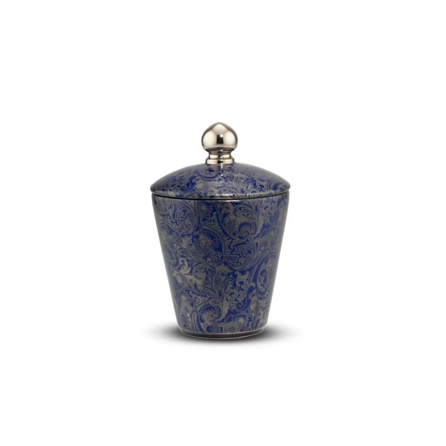 Stefano Ricci Luxury Blue Paisley Scented Candle for Home Fragrance
