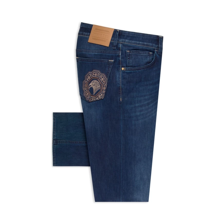 Stefano Ricci Men's Premium Luxury Jeans - High-End Denim for a Sophisticated Look