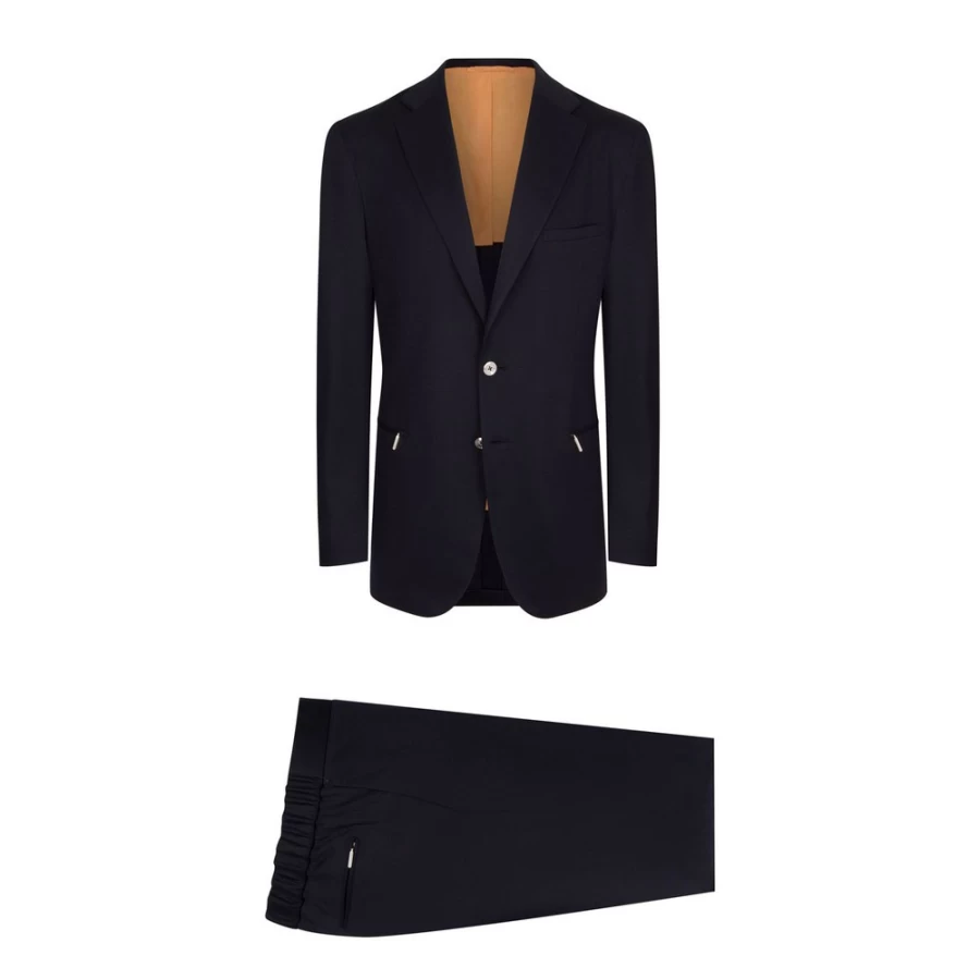 "Stefano Ricci Men's Two-Button Deconstructed Jersey Suit – Premium Tailored Blazer"