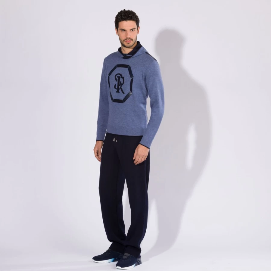Stefano Ricci Men's Hooded Jogging Suit Sweatshirt in F21409_3150 Color