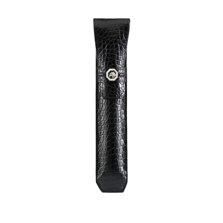 "Stefano Ricci Luxury Single Alligator Leather Cigar Holder for Premium Cigars"