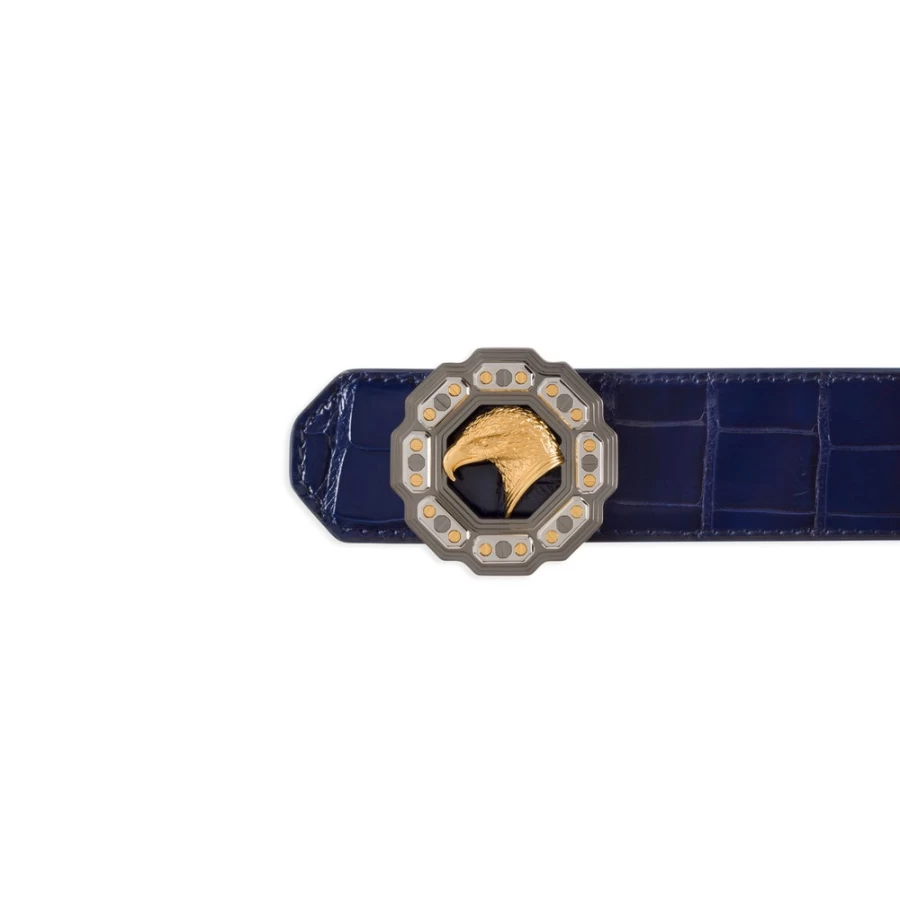 Stefano Ricci Luxury B047 Crocodile Leather Belt for Men - Handcrafted Polished Designer Belt