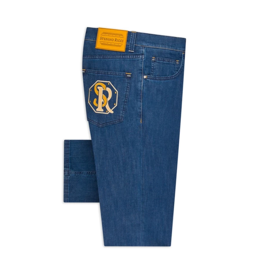 Stefano Ricci Men's Premium Luxury Jeans - High-End Denim for a Stylish Fit