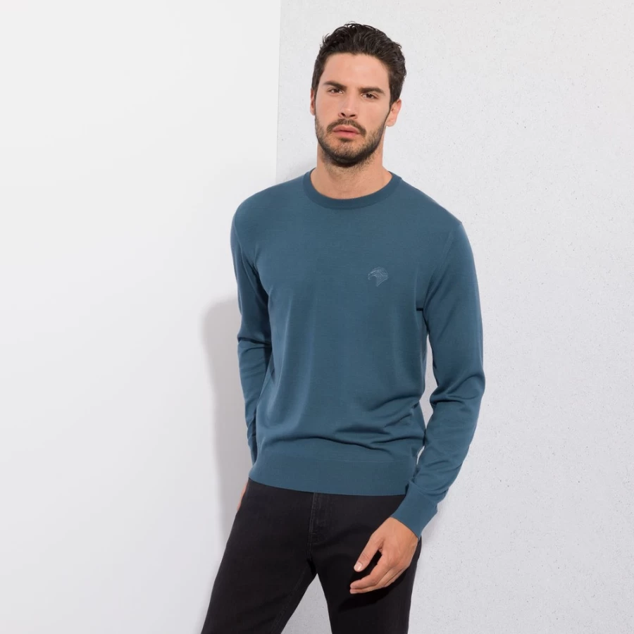 Stefano Ricci Men's Luxury Crewneck Sweater - Premium Cotton Knitwear for Elegant Style