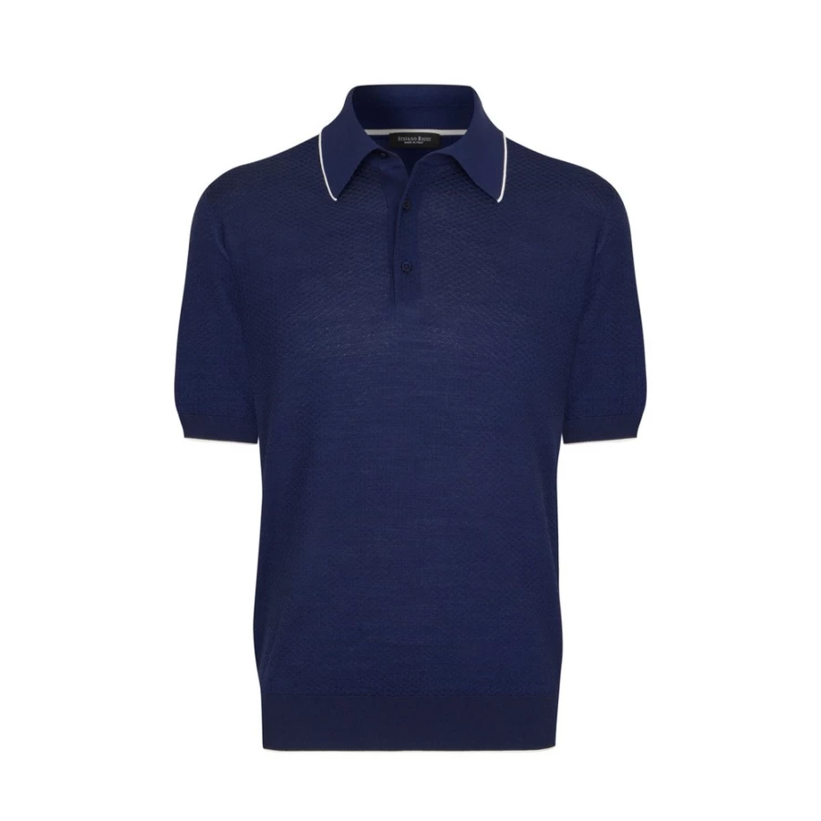 Stefano Ricci Men's Luxury Silk Polo Shirt with Three-Button Design