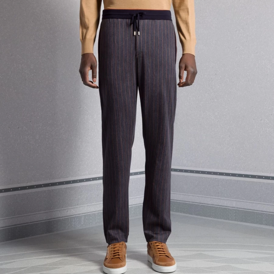 "Stefano Ricci Men's Luxury Knit Trousers – Premium Comfort & Style"