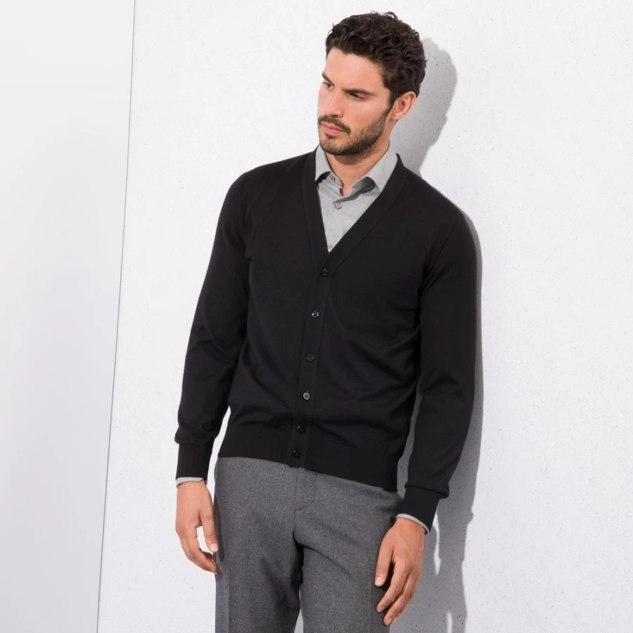 Stefano Ricci Men's Cashmere Silk Blend Cardigan in Color F21402_131