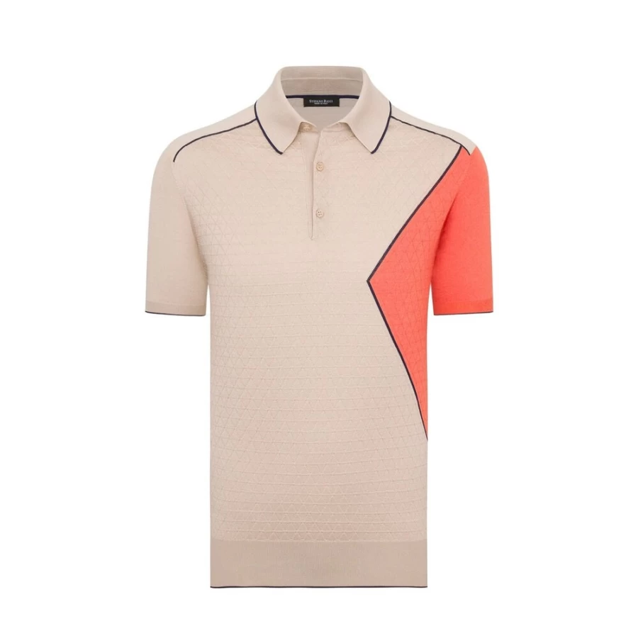 Stefano Ricci Men's Premium Three-Button Polo Shirt – Classic Fit Luxury Knit Top