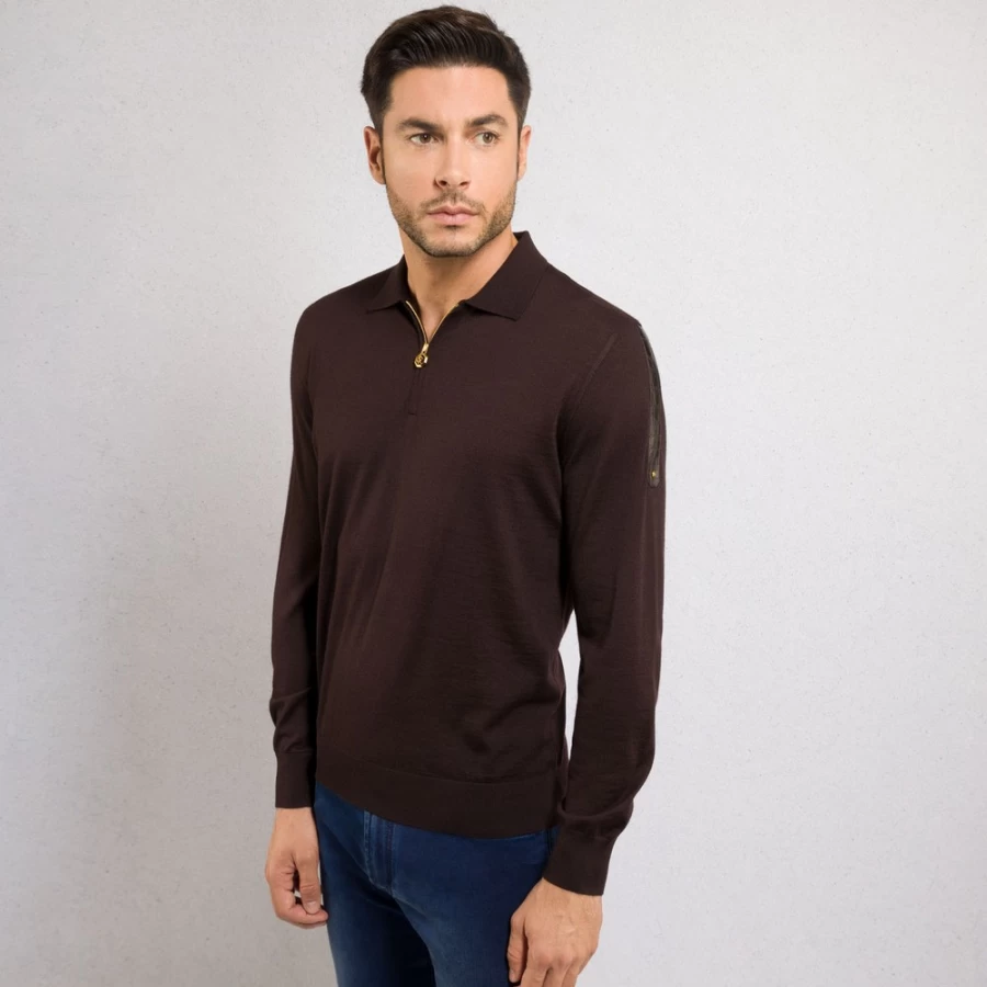 Stefano Ricci Men's Premium Zip Polo Shirt – Luxury Casual Style