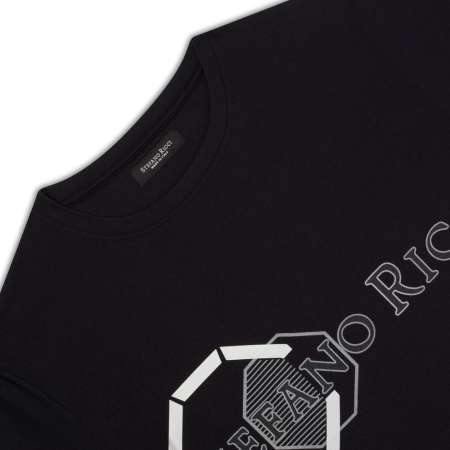 Stefano Ricci Men's N999 Crewneck T-Shirt | Premium Cotton Classic Fit